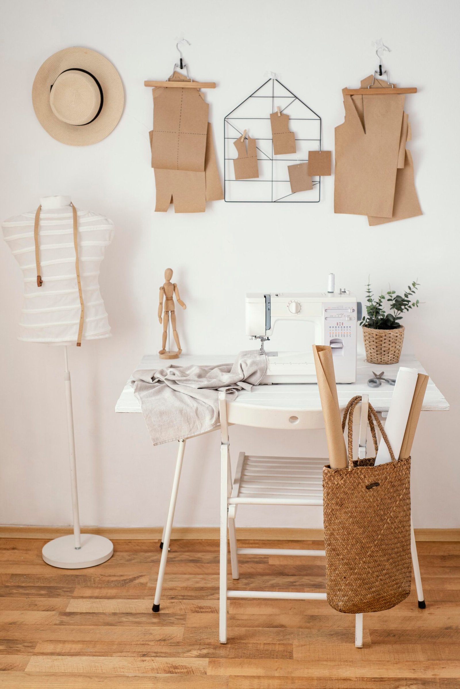 tailoring-studio-with-sewing-machine-table tailoring studio with sewing machine table scaled | E-Terzi - Butik Terzi & Kişiye Özel Dikim Atölyesi